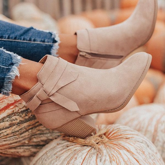Shoes - WANDERLUST Ankle Booties - TAUPE